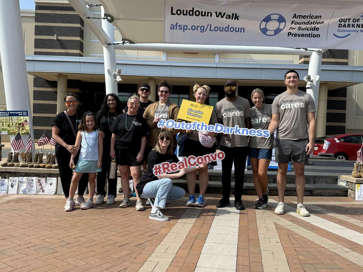 Riverside Counseling and Psychiatry team at the Loudoun Walk for Suicide Prevention in Loudoun County, VA